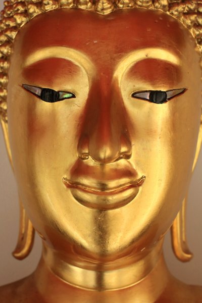 Brons Buddha. Vilken Pho. Bangkok. Thailand av Unbekannt