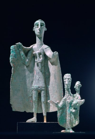 Moder- och barnstadgar i brons, Nuragici-kulturen, Siniscola, Sardinien, 800-talet f.Kr. av Unbekannt