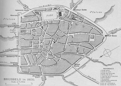 Bryssel 1830 - Plan, 1902 av Unbekannt