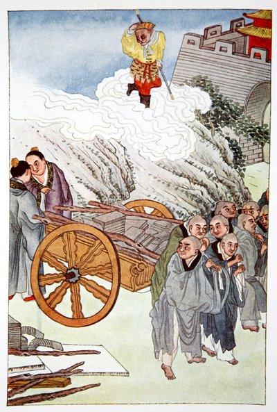 "Buddhister som slavar i Slow-Carts Country", 1922 av Unbekannt