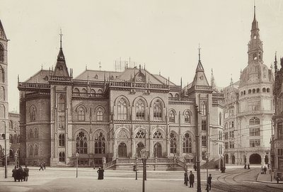 Börsbyggnad i Bremen. Omkring 1900 av Unbekannt