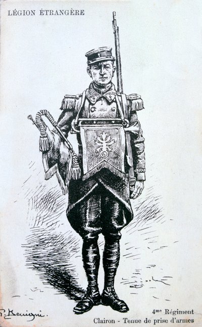 Bugler, 4:e regementet av den franska främlingslegionen, 1900-talet av Unbekannt