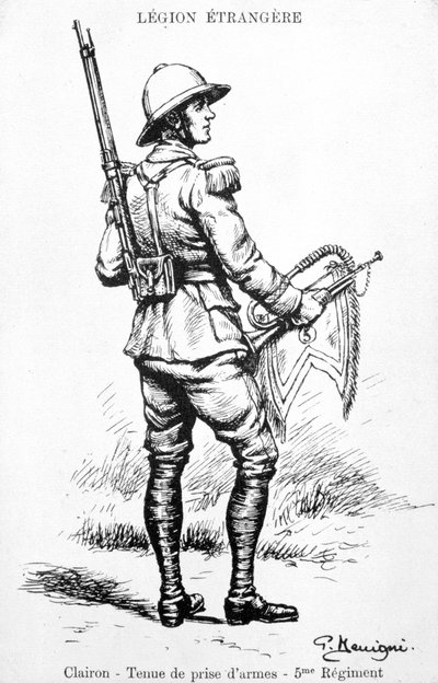 Bugler, 5:e regementet av den franska främlingslegionen, 1900-talet av Unbekannt