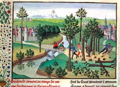 Bygga en väg, 1400-talet av Unbekannt