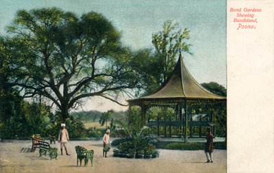 Bund Gardens Showing Bandstand, Poona, c1900 av Unbekannt