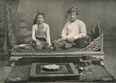 Burmesisk prins och prinsessa, 1900. av Unbekannt