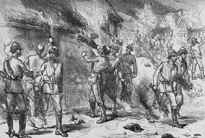 Bränning av Coomassie, c1880 av Unbekannt
