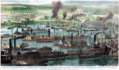 Vita husets bränning, Virginia, amerikanska inbördeskriget, 26 juni 1862 av Unbekannt