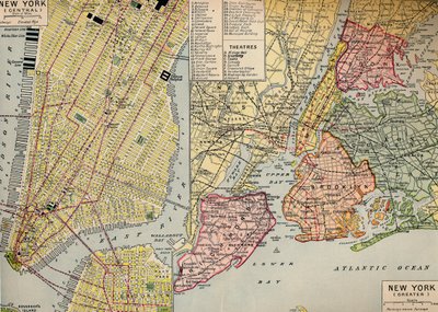 Business Center i New York vid Seaward End av Manhattan med omnejd, c1930-talet av Unbekannt