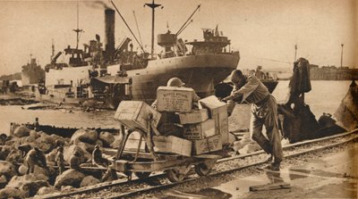 Upptagna scener i Benghazi, 1943 av Unbekannt