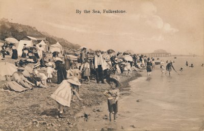 Vid havet, Folkestone, sent 1800-tidigt 1900-tal av Unbekannt