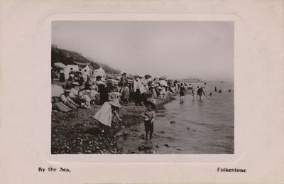 Vid havet, Folkestone, sent 1800-tidigt 1900-tal av Unbekannt