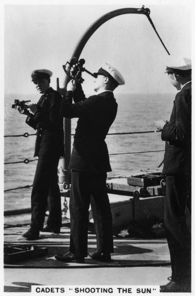 Kadetter som skjuter solen, Royal Navy College, 1937 av Unbekannt