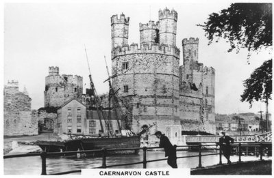 Caernarvon slott, Caernarfon i norra Wales, 1936 av Unbekannt