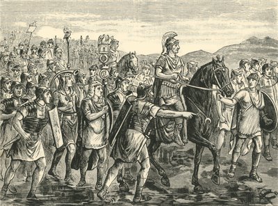 Caesar korsar Rubicon, 1890. av Unbekannt