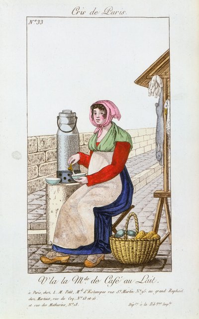Cafe-au-lait säljare, 1826 av Unbekannt