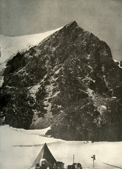 Läger den 17 december på Ferrarglaciären nedanför Sentinel Rock, 1908, 1909 av Unbekannt
