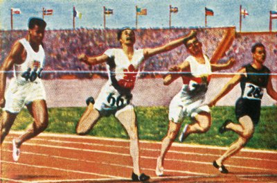 Kanadensiske sprinter Percy Williams, 1928. av Unbekannt