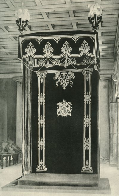 Baldakin i tronsalen, regeringshuset, 1925. av Unbekannt