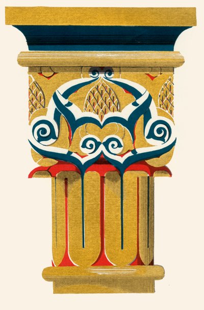 Columns huvudstad, Court of Fishpond, 1907. av Unbekannt