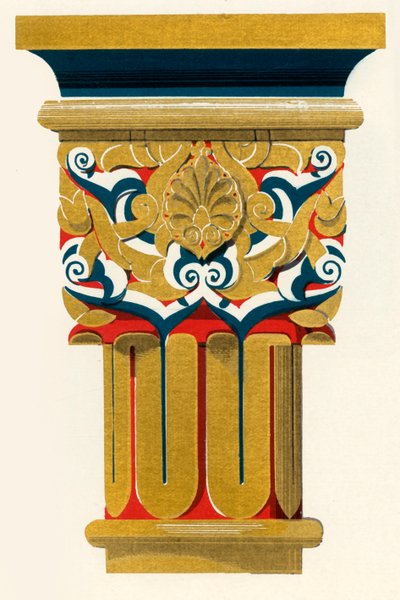 Columns huvudstad, Court of Fishpond, 1907. av Unbekannt