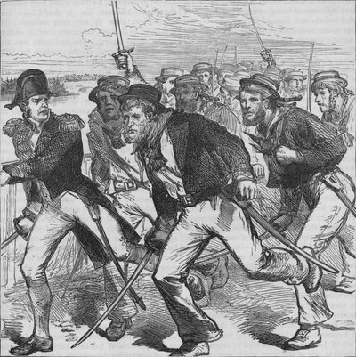 Kapten Money Leading the Blue-jackets, c1880 av Unbekannt