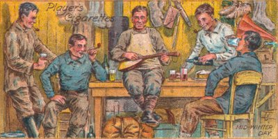 Captain Scotts team på Cape Evans i Mens Quarters, midvinterdagen, 21 juni 1911, 1916 av Unbekannt