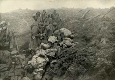 Fångade tyska skyttegravar vid Les Eparges, 1919. av Unbekannt