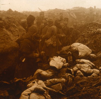 Fångade skyttegravar, Les Éparges, norra Frankrike, c1914-c1918. av Unbekannt