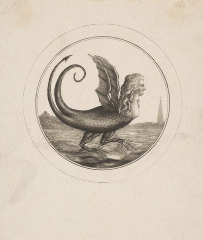 Karikatyr som visar Marie Antoinette som en drake, 1700-talet. av Unbekannt