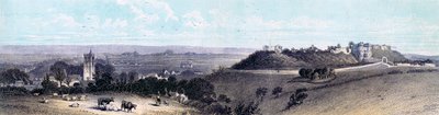 Carisbrooke slott och by, Isle of Wight, 1800-talet av Unbekannt