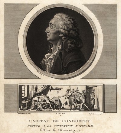 Caritat de Condorcet (1743-1794), fransk filosof och matematiker av Unbekannt