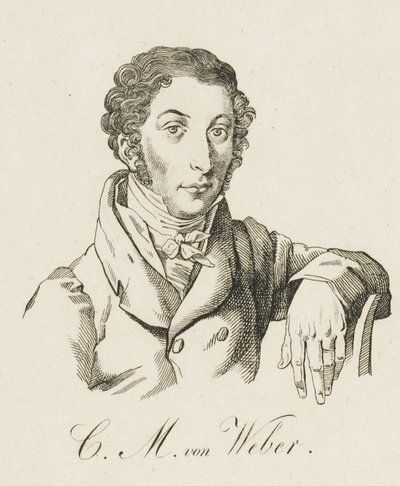 Carl Maria von Weber 1786-1826, efter 1821. av Unbekannt