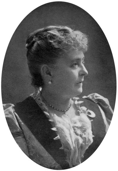 Caroline Lavinia Scott Harrison, fru till president Benjamin Harrison, sent 1800-tal, 1908 av Unbekannt