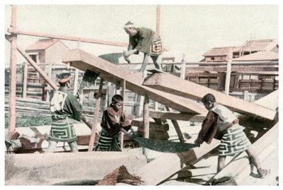 Snickare på jobbet, Japan, 1904 av Unbekannt