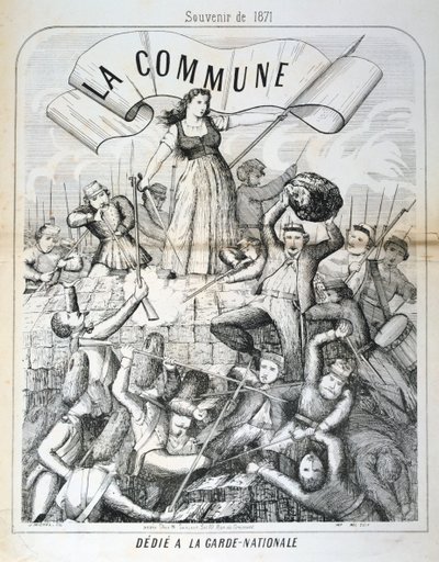 Tecknad serie tillägnad nationalgardet, Paris kommun, 1871 av Unbekannt