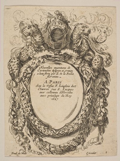 Patron med titel: New Inventions of Cartridges, 1600-talet. av Unbekannt