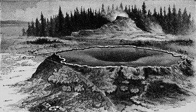 Slottsgejser och eldbassäng, 1873, 1883 av Unbekannt