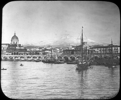 Catania och Etna, Sicilien, Italien, sent 1800- eller tidigt 1900-tal av Unbekannt