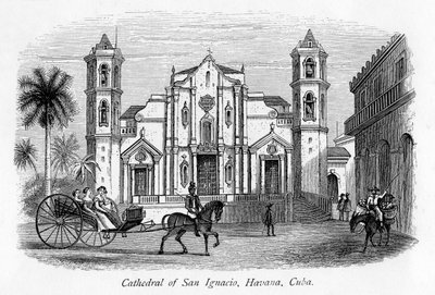 San Ignacios katedral, Havanna, Kuba, 1800-talet av Unbekannt