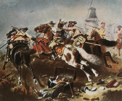 Kavalleriets engagemang i Rossbach, 5 november 1757, 1936. av Unbekannt