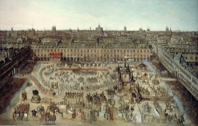 Firande av bröllopskontraktet mellan Ludvig XIII och Anne av Österrike..., 1612. av Unbekannt