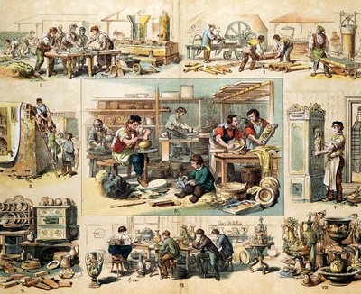Keramikindustrin, c1870 av Unbekannt