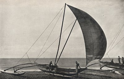 Ceylonesisk utrigger havsfiskebåt, 1926 av Unbekannt