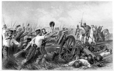 Highlanders anklagelse före Cawnpore, under general Havelock, 1857, c1860 av Unbekannt