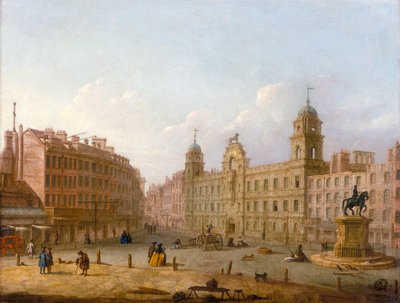 "Charing Cross and Northumberland House", sent 1700-tal av Unbekannt