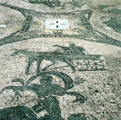 Chariotieer, mosaik, Cisarii, Ostia, Italien, 1:a århundradet av Unbekannt