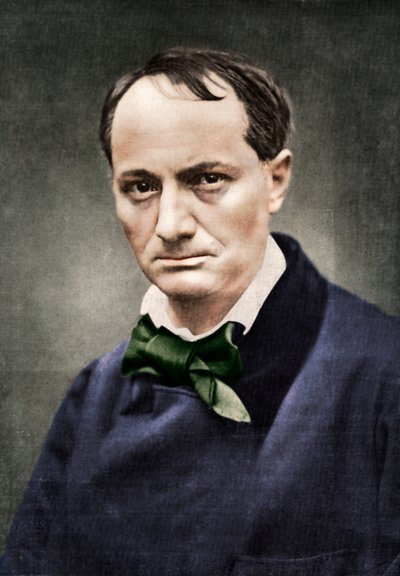 Charles Baudelaire, inflytelserik fransk poet, kritiker och översättare, mitten av 1800-talet. av Unbekannt