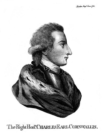 Charles Cornwallis 1738-1805, första markis Cornwallis, 1781 av Unbekannt