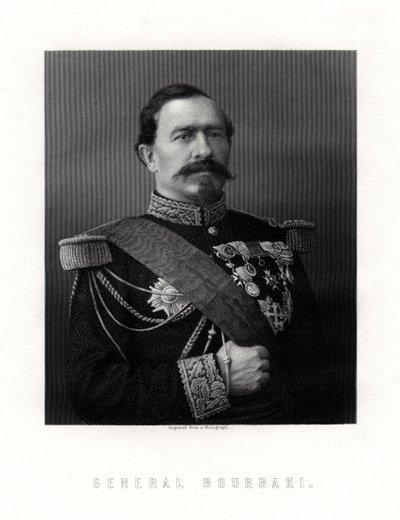 Charles Denis Sauter Bourbaki, fransk general, 1800-talet av Unbekannt